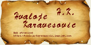 Hvaloje Karavesović vizit kartica